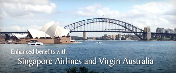 Enhanced benefits with Singapore Airlines and Virgin Australia