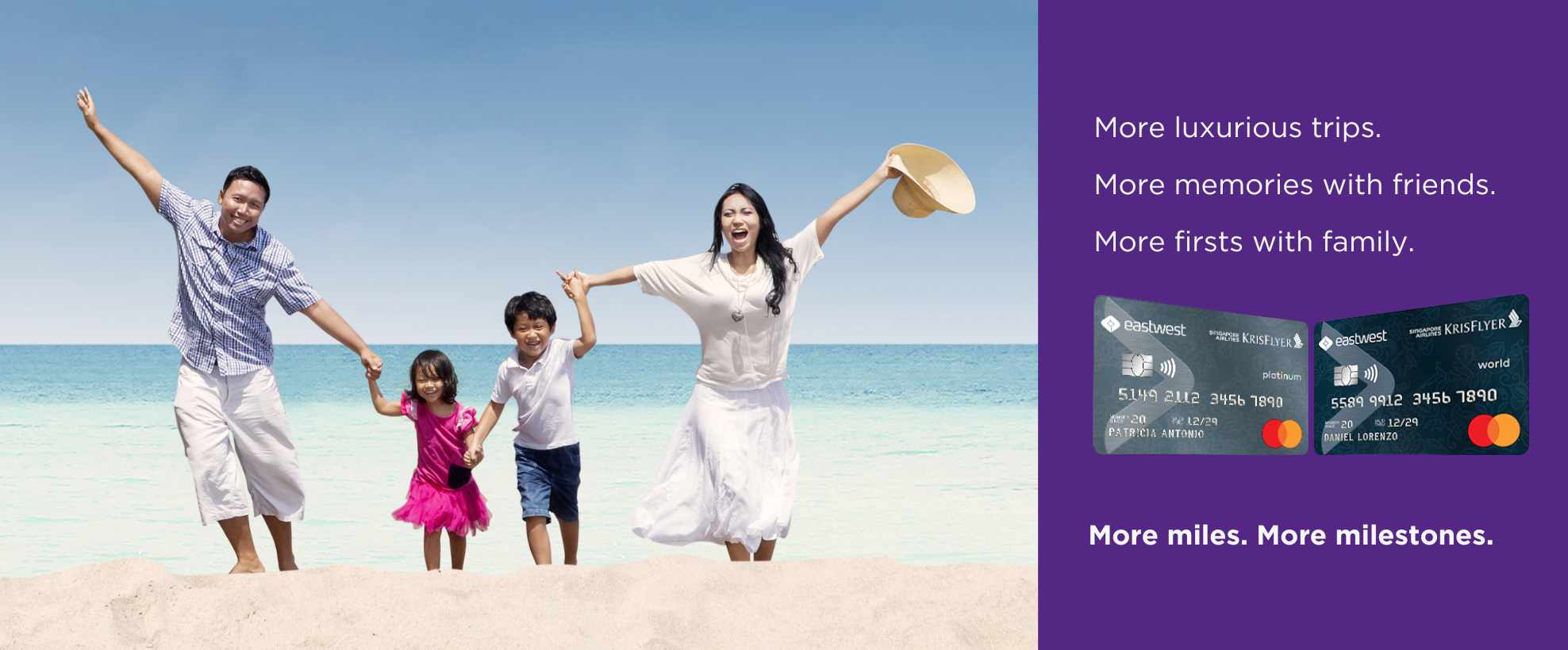 The EastWest Singapore Airlines KrisFlyer Mastercard